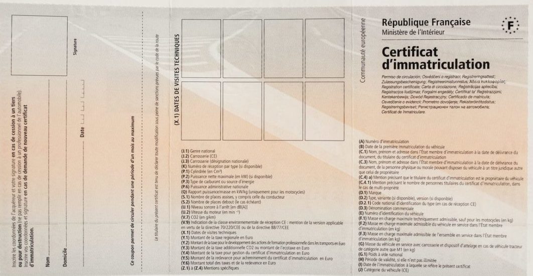Lire Carte Grise Comprendrele Certificat D Immatriculation Hyperassur