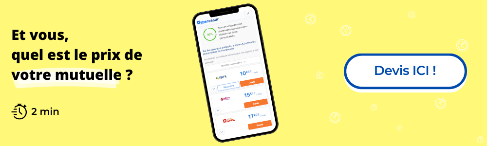 et vous, quel est le prix de votre mutuelle ? Comparaison gratuite ici !
